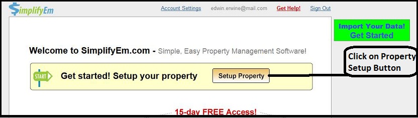 property setup